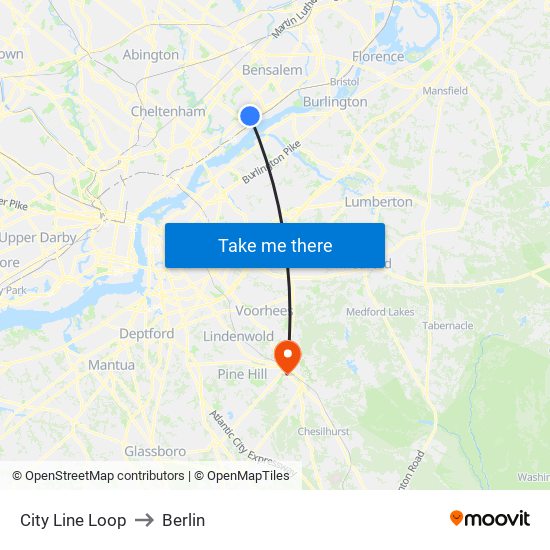 City Line Loop to Berlin map