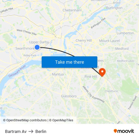 Bartram Av to Berlin map