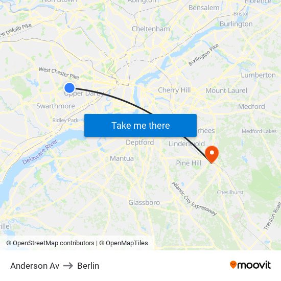 Anderson Av to Berlin map