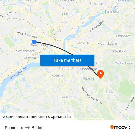 School Ln to Berlin map