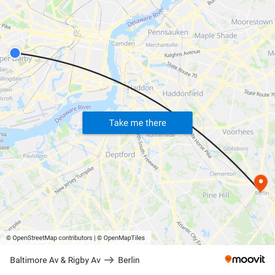 Baltimore Av & Rigby Av to Berlin map