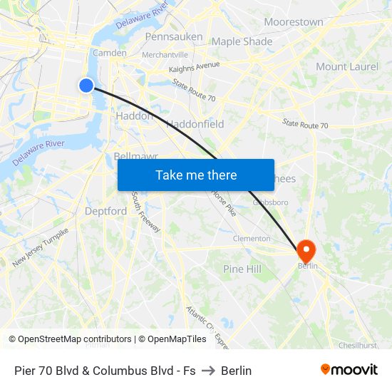 Pier 70 Blvd & Columbus Blvd - Fs to Berlin map