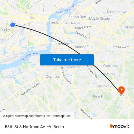 58th St & Hoffman Av to Berlin map
