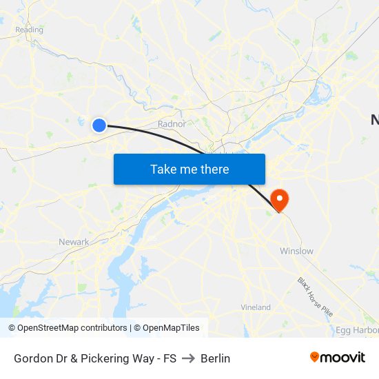 Gordon Dr & Pickering Way - FS to Berlin map