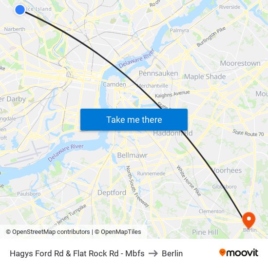 Hagys Ford Rd & Flat Rock Rd - Mbfs to Berlin map