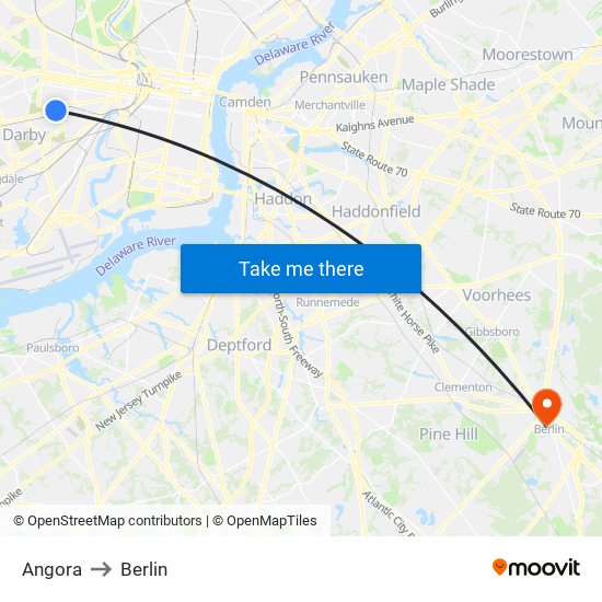 Angora to Berlin map