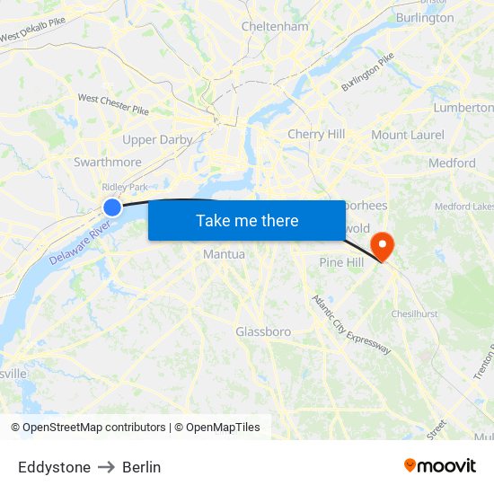 Eddystone to Berlin map