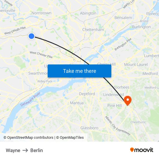 Wayne to Berlin map