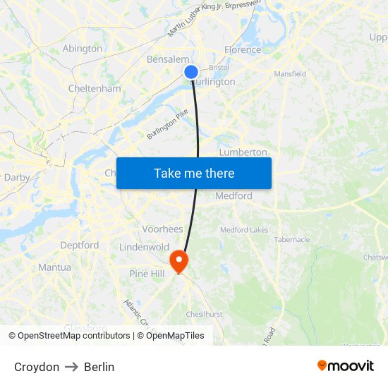 Croydon to Berlin map