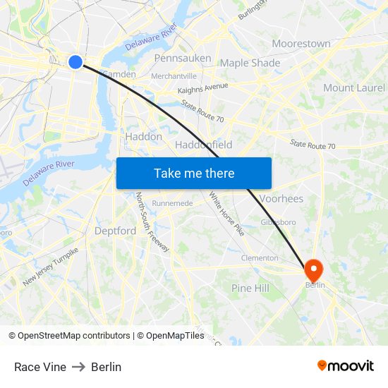 Race Vine to Berlin map