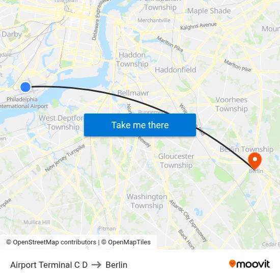 Airport Terminal C D to Berlin map