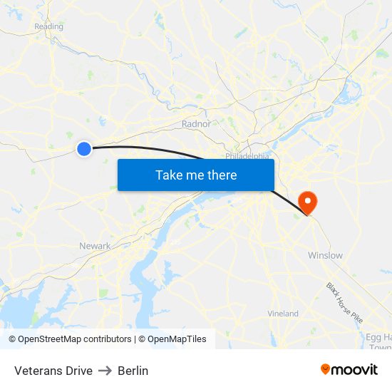 Veterans Drive to Berlin map