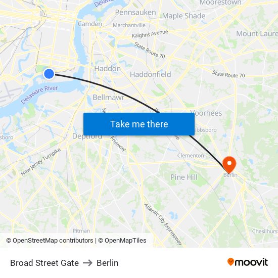 Broad Street Gate to Berlin map