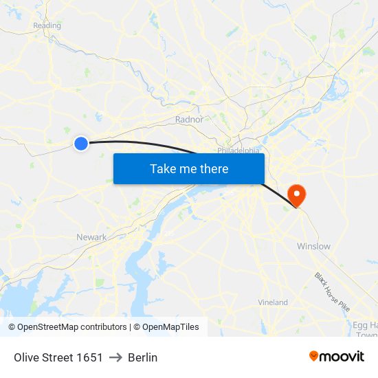 Olive Street 1651 to Berlin map