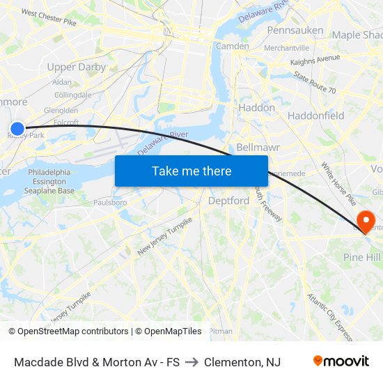 Macdade Blvd & Morton Av - FS to Clementon, NJ map