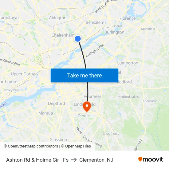 Ashton Rd & Holme Cir - Fs to Clementon, NJ map