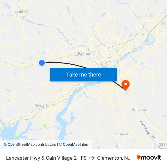 Lancaster Hwy & Caln Village 2 - FS to Clementon, NJ map