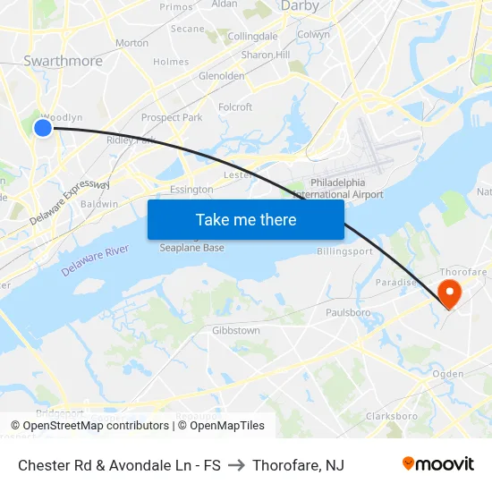 Chester Rd & Avondale Ln - FS to Thorofare, NJ map