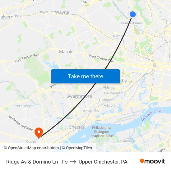 Ridge Av & Domino Ln - Fs to Upper Chichester, PA map