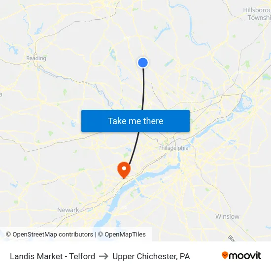 Landis Market - Telford to Upper Chichester, PA map
