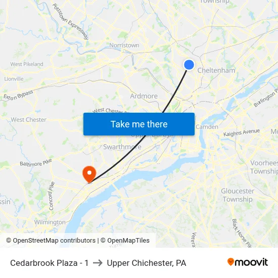 Cedarbrook Plaza - 1 to Upper Chichester, PA map