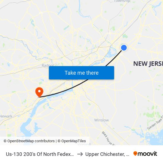 Us-130 200's Of North Fedex Dr to Upper Chichester, PA map