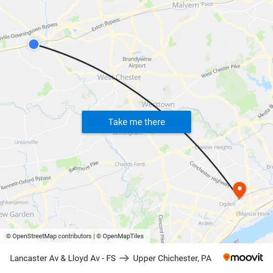 Lancaster Av & Lloyd Av - FS to Upper Chichester, PA map