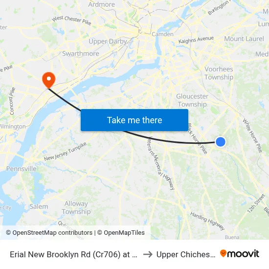 Erial New Brooklyn Rd (Cr706) at Andrews Rd to Upper Chichester, PA map