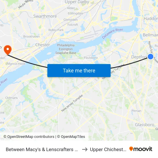 Between Macy's & Lenscrafters Entrances to Upper Chichester, PA map