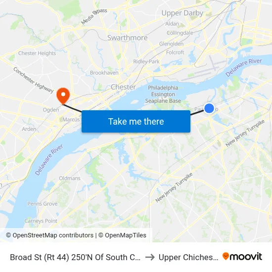 Broad St (Rt 44) 250'N Of South Commerce St to Upper Chichester, PA map