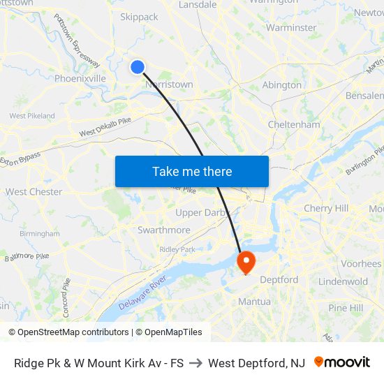 Ridge Pk & W Mount Kirk Av - FS to West Deptford, NJ map