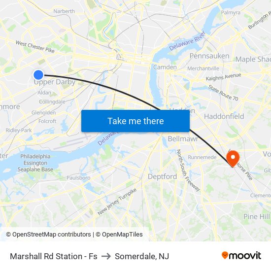 Marshall Rd Station - Fs to Somerdale, NJ map