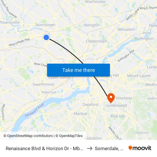 Renaisance Blvd & Horizon Dr - Mbns to Somerdale, NJ map