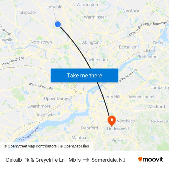 Dekalb Pk & Greycliffe Ln - Mbfs to Somerdale, NJ map