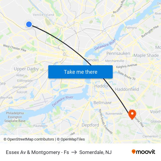 Essex Av & Montgomery - Fs to Somerdale, NJ map