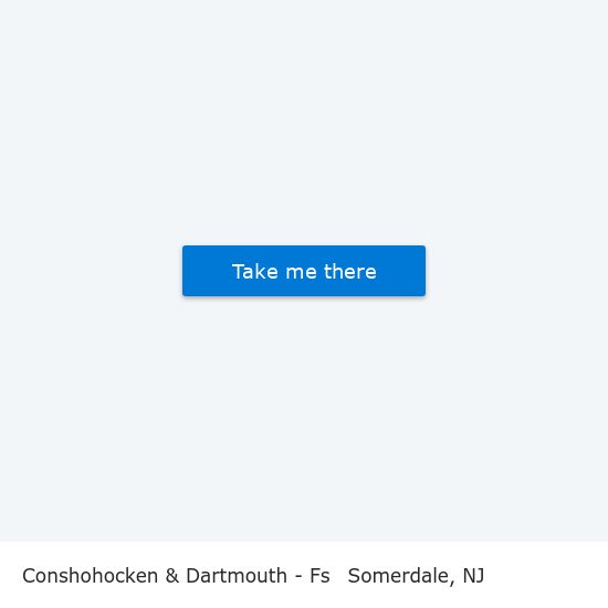 Conshohocken & Dartmouth - Fs to Somerdale, NJ map