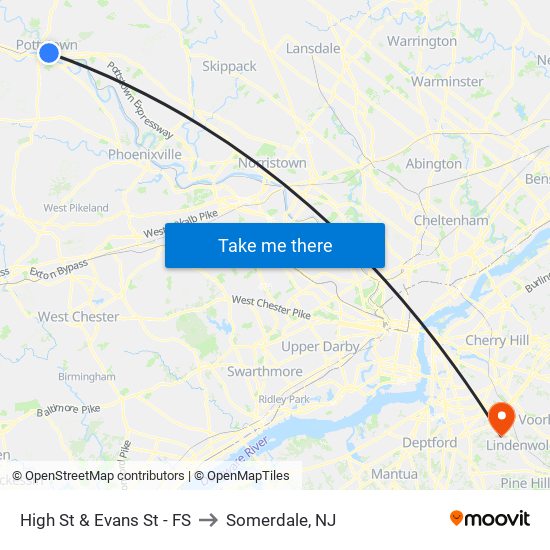 High St & Evans St - FS to Somerdale, NJ map