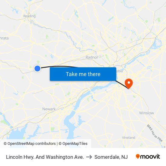 Lincoln Hwy. And Washington Ave. to Somerdale, NJ map