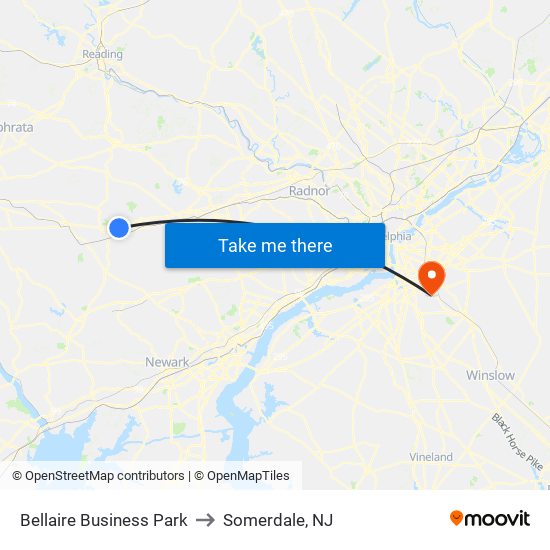 Bellaire Business Park to Somerdale, NJ map
