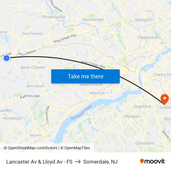 Lancaster Av & Lloyd Av - FS to Somerdale, NJ map
