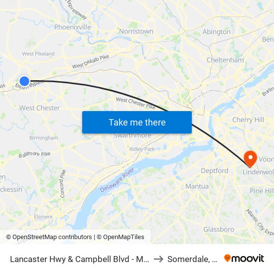 Lancaster Hwy & Campbell Blvd - Mbfs to Somerdale, NJ map