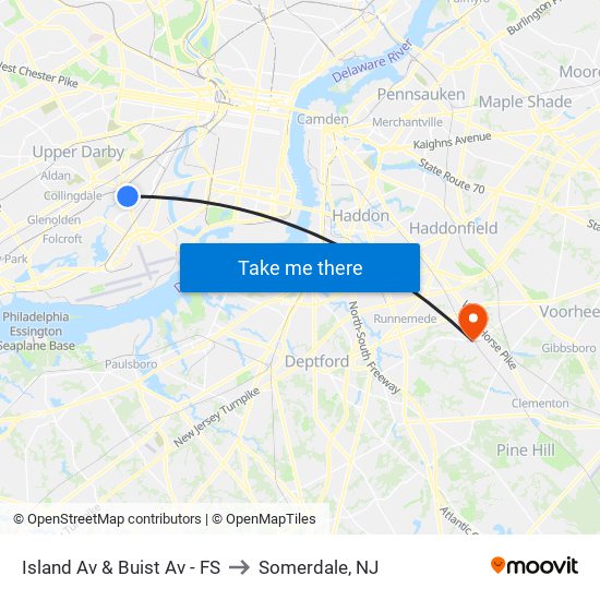 Island Av & Buist Av - FS to Somerdale, NJ map