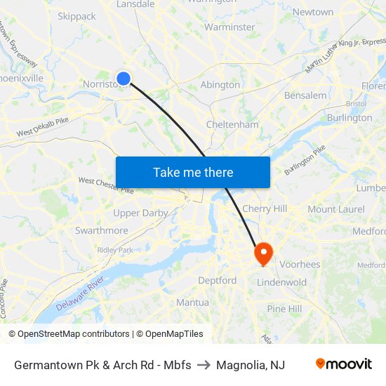 Germantown Pk & Arch Rd - Mbfs to Magnolia, NJ map