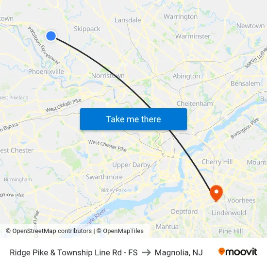 Ridge Pike & Township Line Rd - FS to Magnolia, NJ map