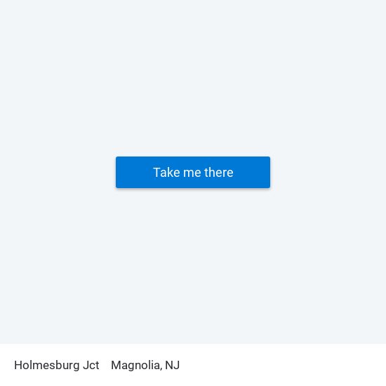 Holmesburg Jct to Magnolia, NJ map