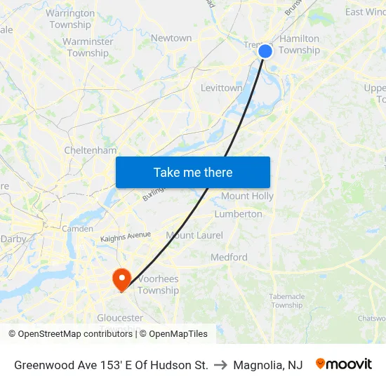 Greenwood Ave 153' E Of Hudson St. to Magnolia, NJ map