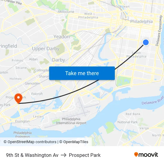 9th St & Washington Av to Prospect Park map