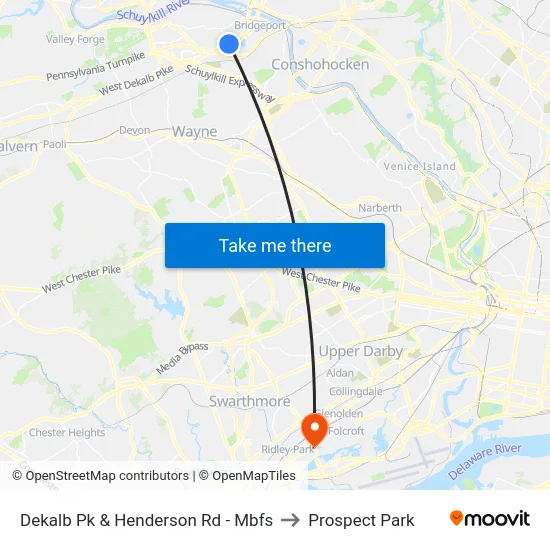 Dekalb Pk & Henderson Rd - Mbfs to Prospect Park map