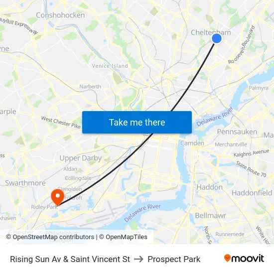Rising Sun Av & Saint Vincent St to Prospect Park map