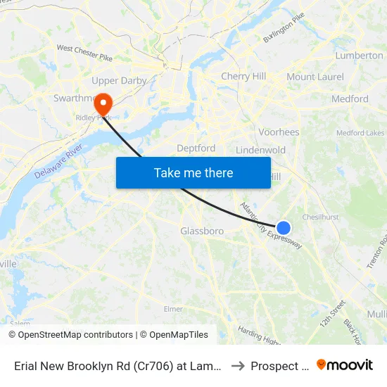 Erial New Brooklyn Rd (Cr706) at Lampart Avenue to Prospect Park map